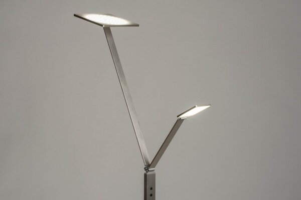 Stojací designová lampa Asymetrico Gene Silver Quadra (LMD)