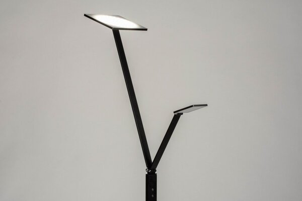 Stojací designová lampa se stmívačem Asymetrico Gene Black Quadra (LMD)
