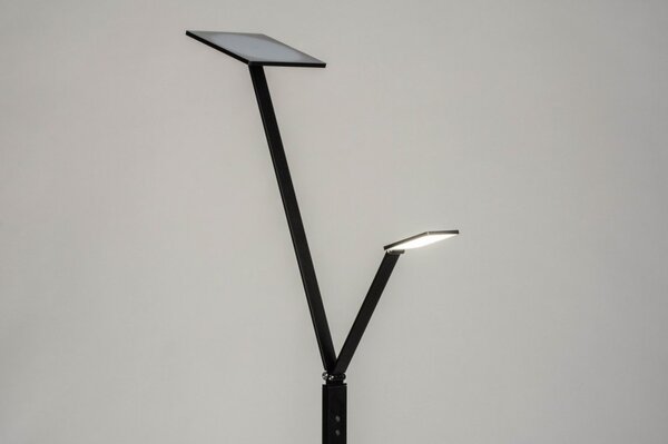 Stojací designová lampa se stmívačem Asymetrico Gene Black Quadra (LMD)