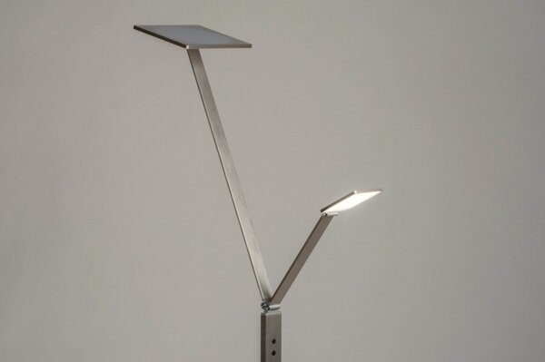 Stojací designová lampa Asymetrico Gene Silver Quadra (LMD)