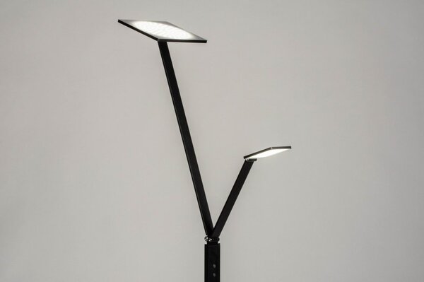 Stojací designová lampa se stmívačem Asymetrico Gene Black Quadra (LMD)