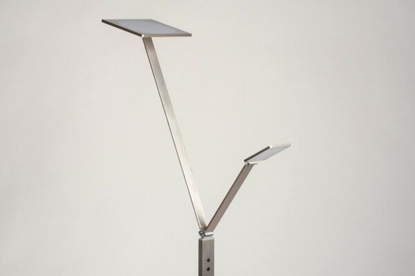 Stojací designová lampa Asymetrico Gene Silver Quadra (LMD)