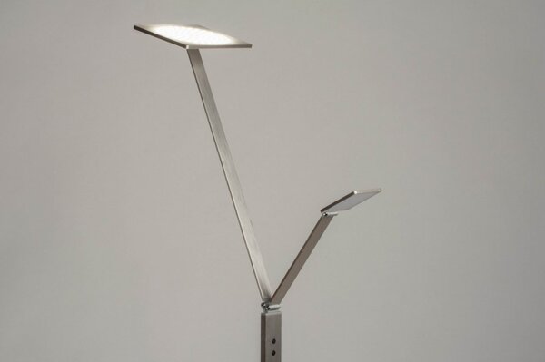 Stojací designová lampa Asymetrico Gene Silver Quadra (LMD)