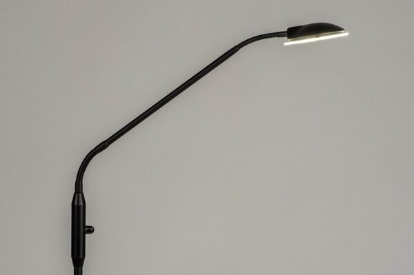 Stojací designová LED lampa se stmívačem Ellena Black (LMD)
