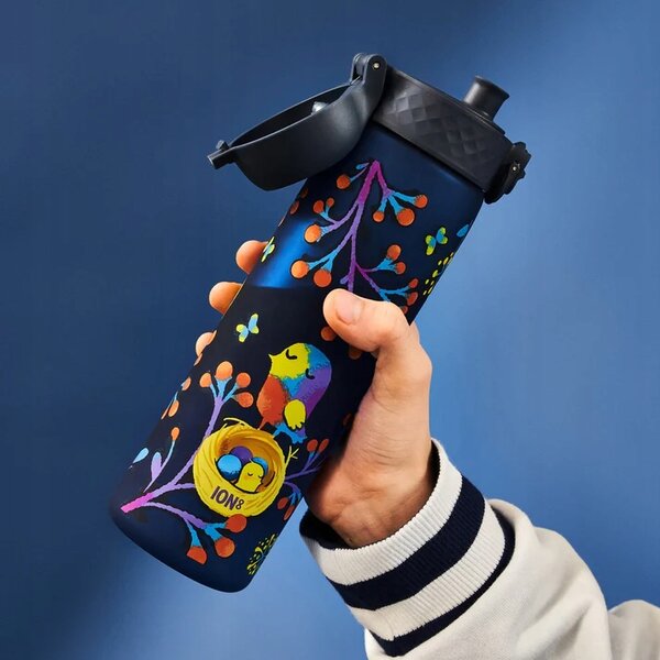 Láhev Na Pití pro děti Ion8 500 ml Birds modrá nepropustná Recyclon