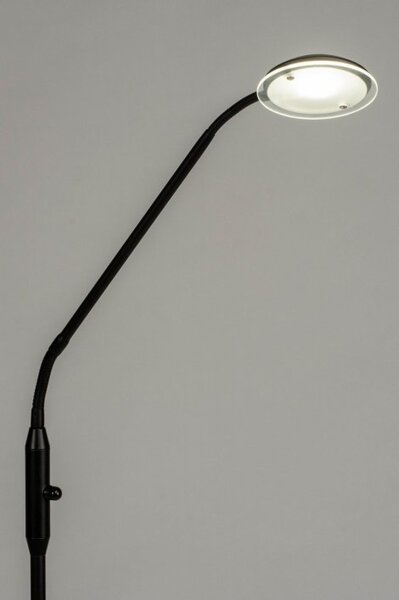 Stojací designová LED lampa se stmívačem Ellena Black (LMD)