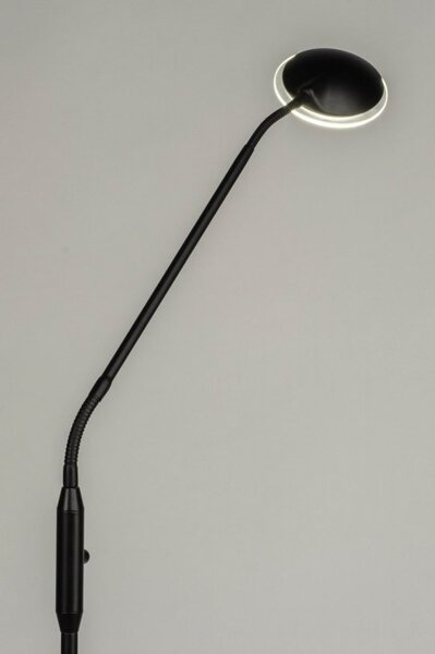 Stojací designová LED lampa se stmívačem Ellena Black (LMD)