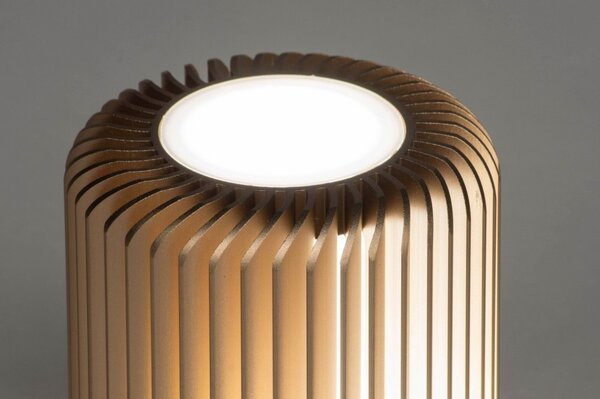 Stolní designová lampa Fjord Gold (LMD)