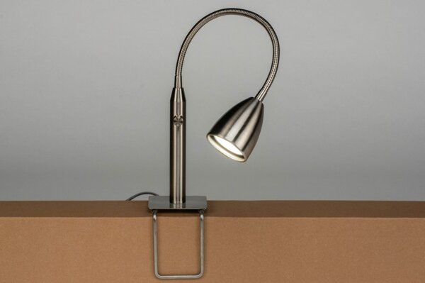 Stolní designová lampa s klipem Nicolette Silver (LMD)