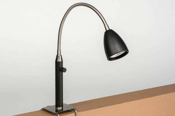Stolní designová lampa s klipem Nicolette Black (LMD)