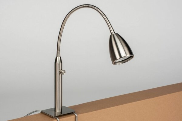 Stolní designová lampa s klipem Nicolette Silver (LMD)