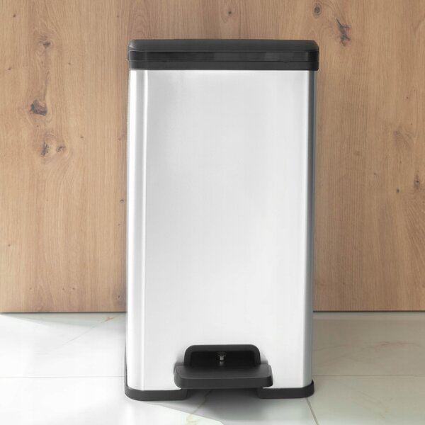 Odpadkový koš Curver Slim Bin 25 l stříbrný