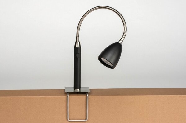 Stolní designová lampa s klipem Nicolette Black (LMD)