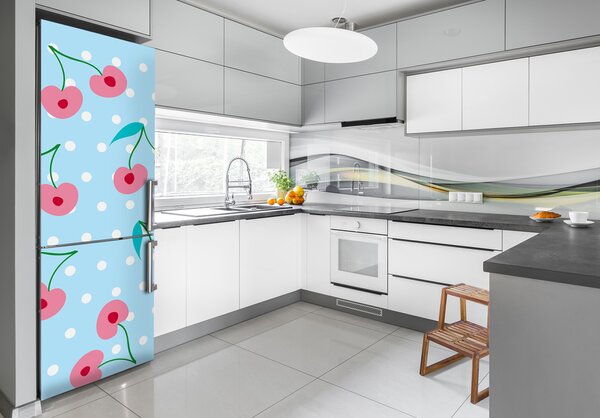 Nálepka fototapeta lednička Višně FridgeStick-70x190-f-84561390