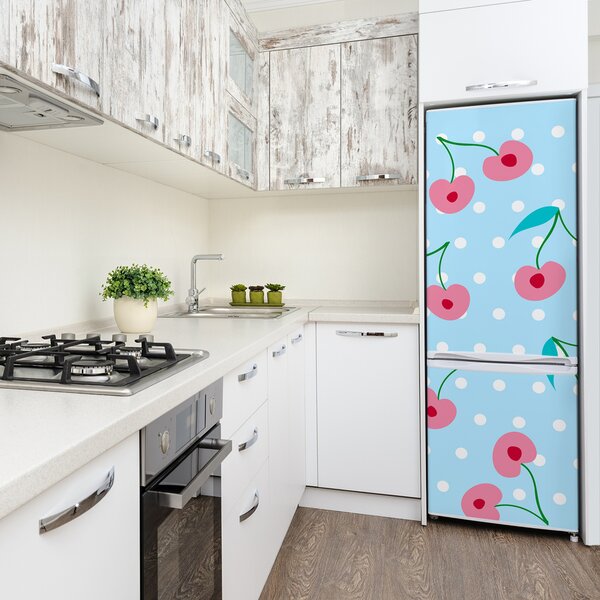 Nálepka fototapeta lednička Višně FridgeStick-70x190-f-84561390