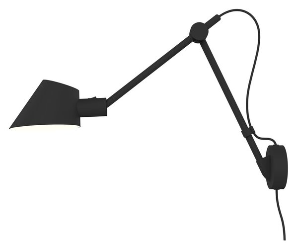 NORDLUX Moderní nástěnná čtecí lampa STAY, 1xE27, 60W, černá 2020455003