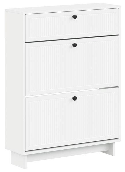 Skříň na obuv EDE 78 x 24 x 103 cm Kompozitní dřevo Bílá