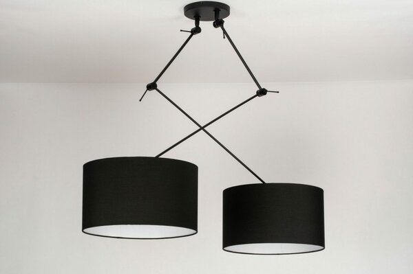 Závěsné designové černé svítidlo nad stůl Snap Light Duo Black and Black (LMD)