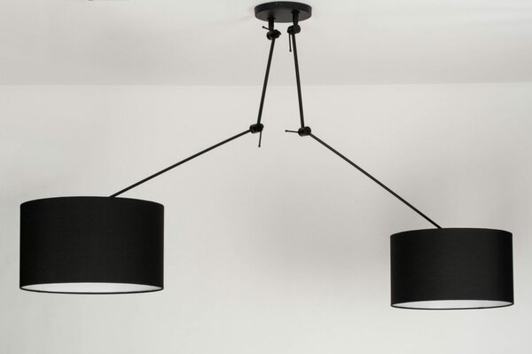 Závěsné designové černé svítidlo nad stůl Snap Light Duo Black and Black (LMD)