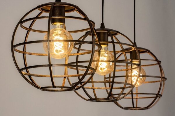 Závěsné designové svítidlo nad stůl Auron Industry Trio (LMD)