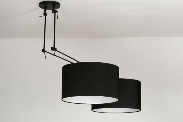 Závěsné designové černé svítidlo nad stůl Snap Light Duo Black and Black (LMD)