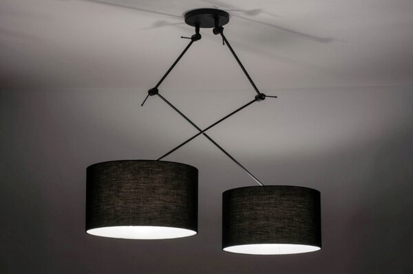 Závěsné designové černé svítidlo nad stůl Snap Light Duo Black and Black (LMD)