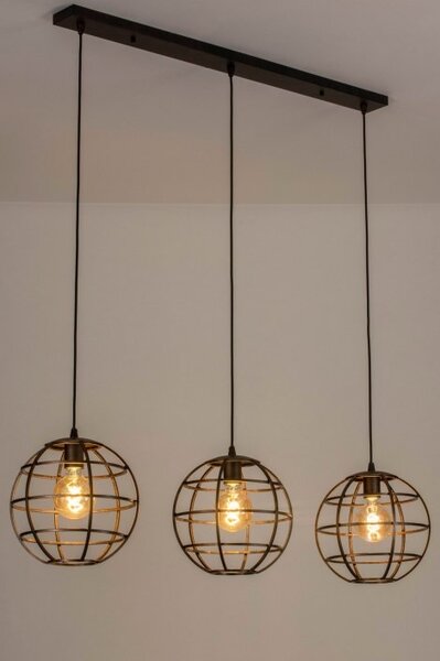 Závěsné designové svítidlo nad stůl Auron Industry Trio (LMD)