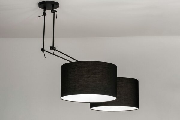 Závěsné designové černé svítidlo nad stůl Snap Light Duo Black and Black (LMD)