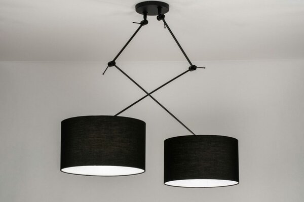 Závěsné designové černé svítidlo nad stůl Snap Light Duo Black and Black (LMD)