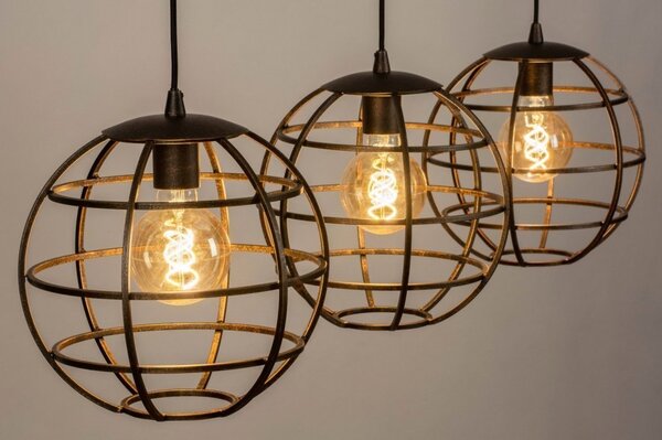 Závěsné designové svítidlo nad stůl Auron Industry Trio (LMD)