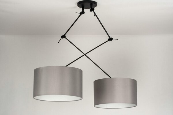 Závěsné designové svítidlo nad stůl Snap Light Duo Grey and Black (LMD)