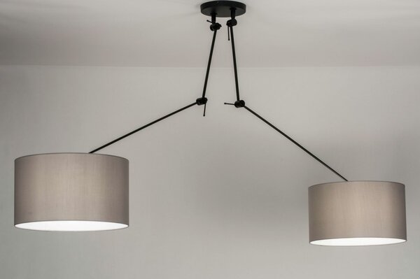 Závěsné designové svítidlo nad stůl Snap Light Duo Grey and Black (LMD)