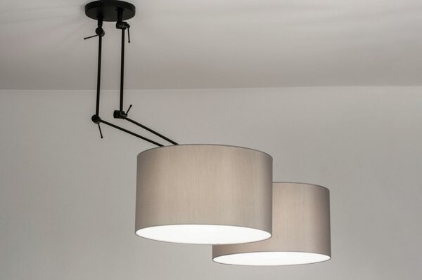 Závěsné designové svítidlo nad stůl Snap Light Duo Grey and Black (LMD)