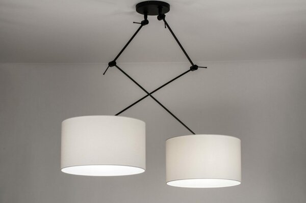 Závěsné designové bílé svítidlo nad stůl Snap Light Duo White and Black (LMD)