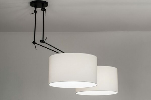 Závěsné designové bílé svítidlo nad stůl Snap Light Duo White and Black (LMD)
