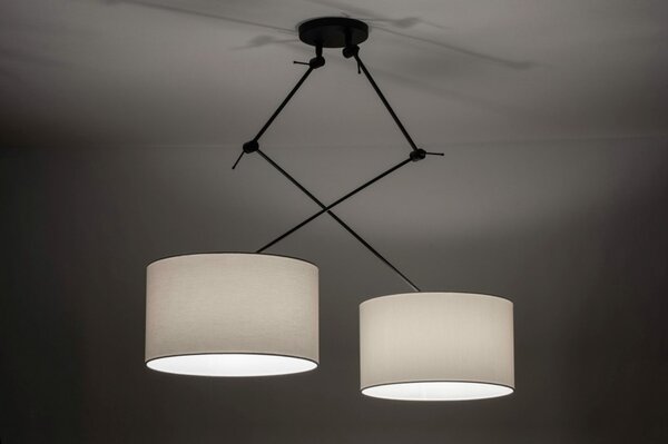 Závěsné designové bílé svítidlo nad stůl Snap Light Duo White and Black (LMD)
