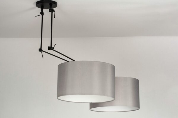 Závěsné designové svítidlo nad stůl Snap Light Duo Grey and Black (LMD)