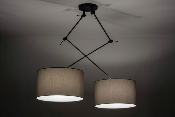 Závěsné designové svítidlo nad stůl Snap Light Duo Grey and Black (LMD)