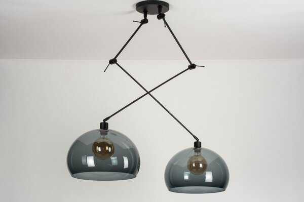 Závěsné designové svítidlo nad stůl Snap Light Duo Bottle and Black (LMD)