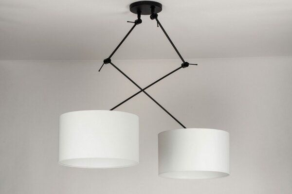 Závěsné designové bílé svítidlo nad stůl Snap Light Duo White and Black (LMD)