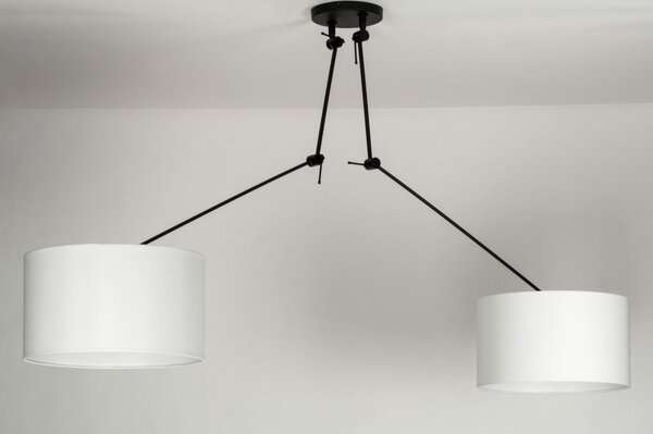 Závěsné designové bílé svítidlo nad stůl Snap Light Duo White and Black (LMD)