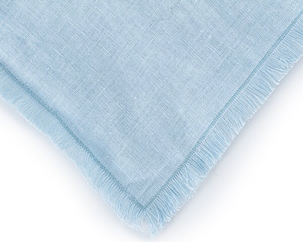 Tom Linen Prostírání s třásněmi Light Blue 30x40 cm