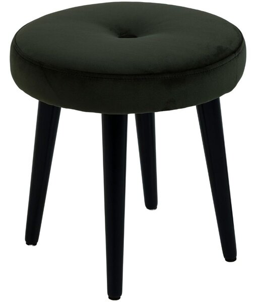 Scandi Tmavě zelená sametová stolička Freddie 43 cm
