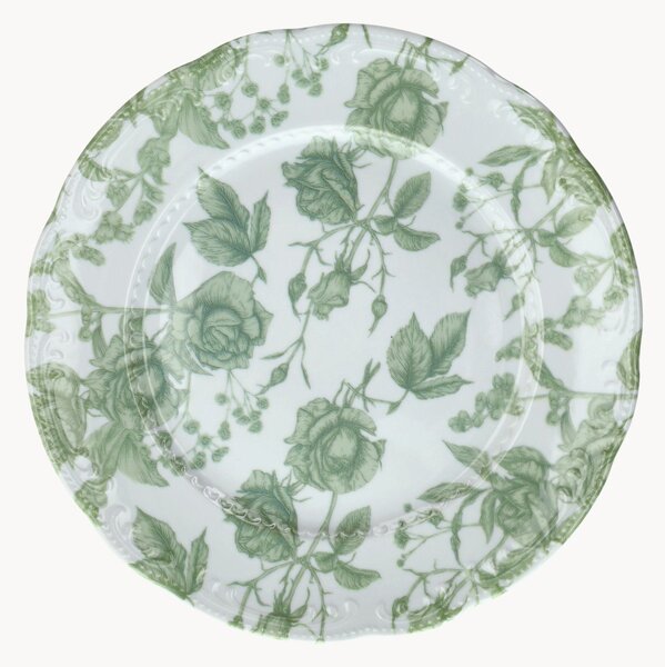 Porcelánový talíř Wienna Green Roses