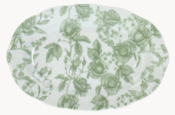 Porcelánový servírovací talíř Wienna Green Roses