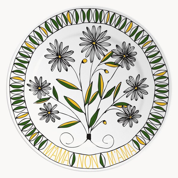Porcelánový talíř M'Ama Non M'Ama