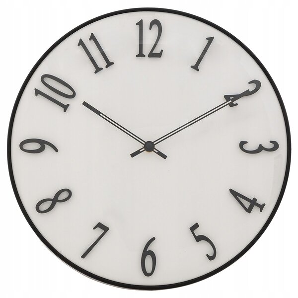 Nástěnné hodiny KULATÝ MINIMALISTICKÉ závěsné EDGAR průměr 35 cm NA BATERIE