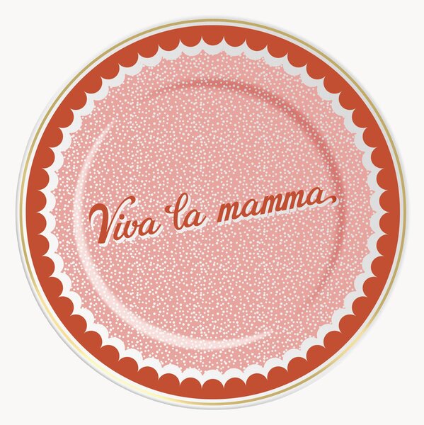 Porcelánový talíř Viva La Mamma