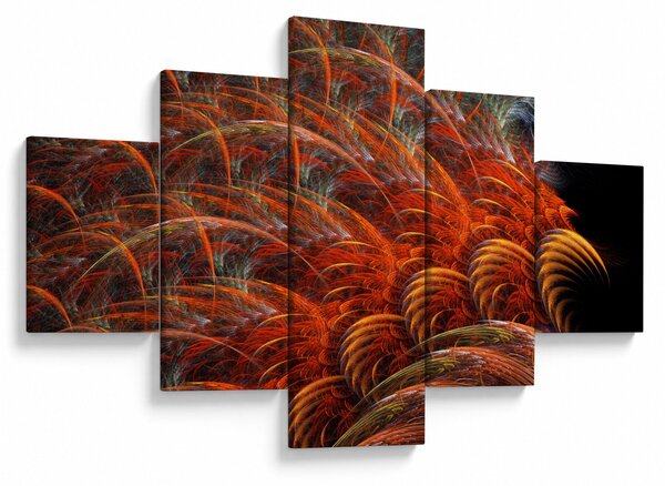 Obraz - Abstraktní imitace peří (125x70 cm)