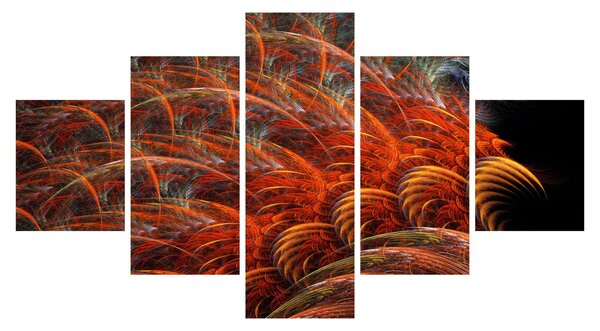 Obraz - Abstraktní imitace peří (125x70 cm)